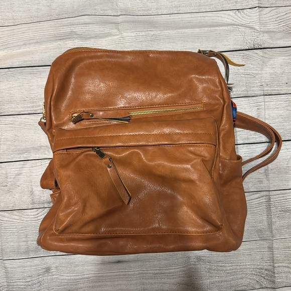 Handbags - Brown Backpack/ Purse